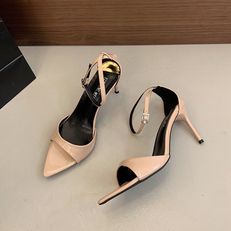 Damen Elegante und glamouröse Slingback-Pumps mit spitzem Absatz EB