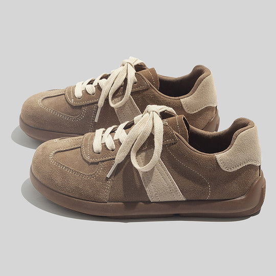 Damen Bequeme Freizeitsneaker aus hochwertigem Wildleder mit rutschfester Sohle EB