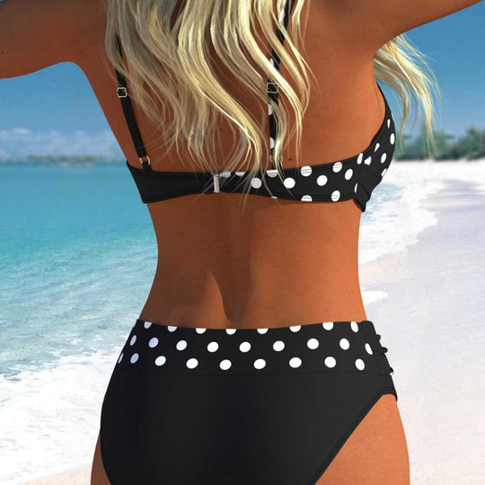 Damen Bikini-Set mit croppenden Oberteil und hohem Taillenschnitt EB