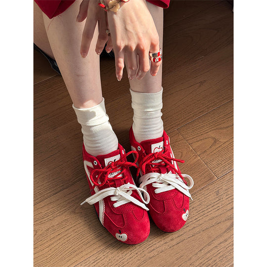 Damen Sneakers mit verspieltem Applikationsdesign und atmungsaktiver Sohle EB