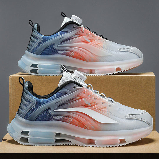 Unisex luftgepolsterte Hybrid-Sneaker mit transluzenter Hohlkammer-Zwischensohle und Drehverschluss EB