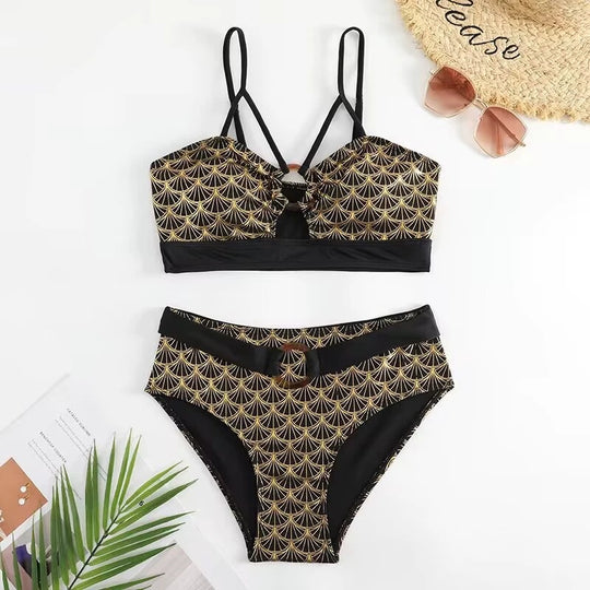 Damen Triangel-Bikini mit elegantem Schnitt und modischen Akzenten EB