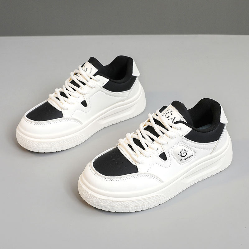 Damen modische Plateausneaker mit atmungsaktivem Obermaterial und rutschfester Sohle EB
