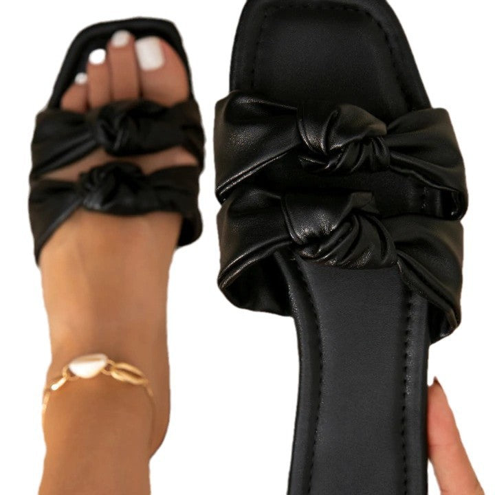 Damen elegante Riemchensandalen mit Knoten EB