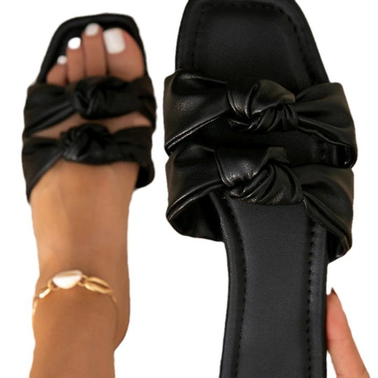 Damen elegante Riemchensandalen mit Knoten EB
