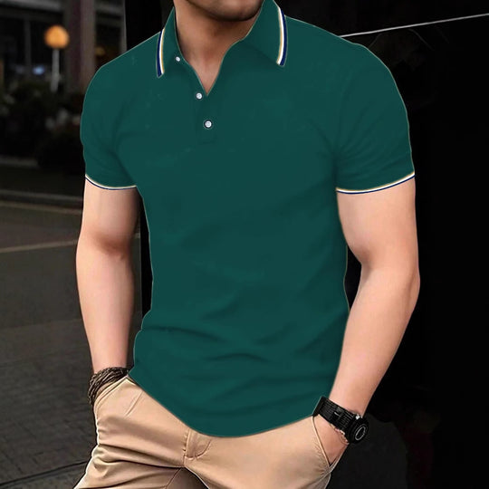Herren Poloshirt mit modernem Kragen und sportlichem Schnitt EB