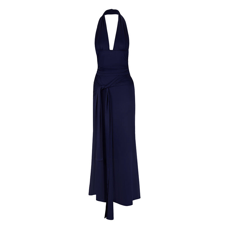 Damen Maxi-Kleid im eleganten Wickelstil EB