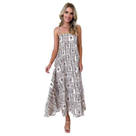 Damen Elegantes Maxikleid mit luftiger Silhouette EB