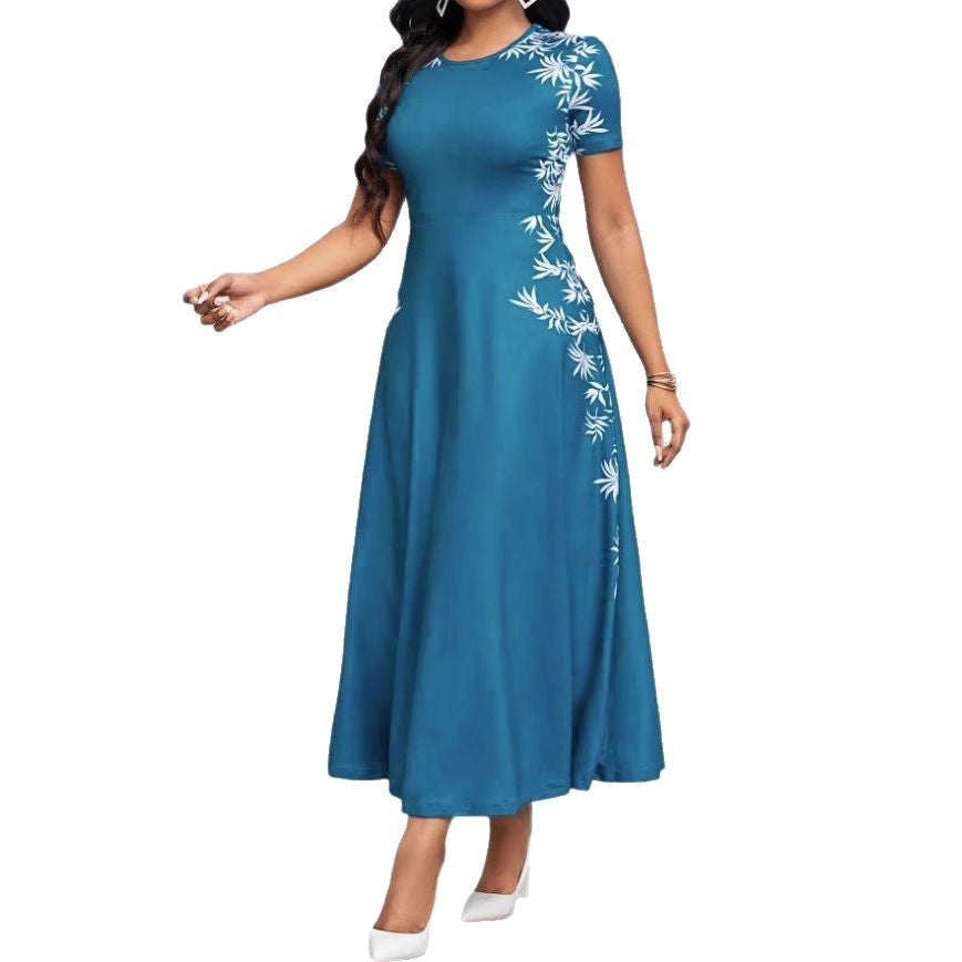 Damen Strandkleid mit floralem Design und fließendem Schnitt EB