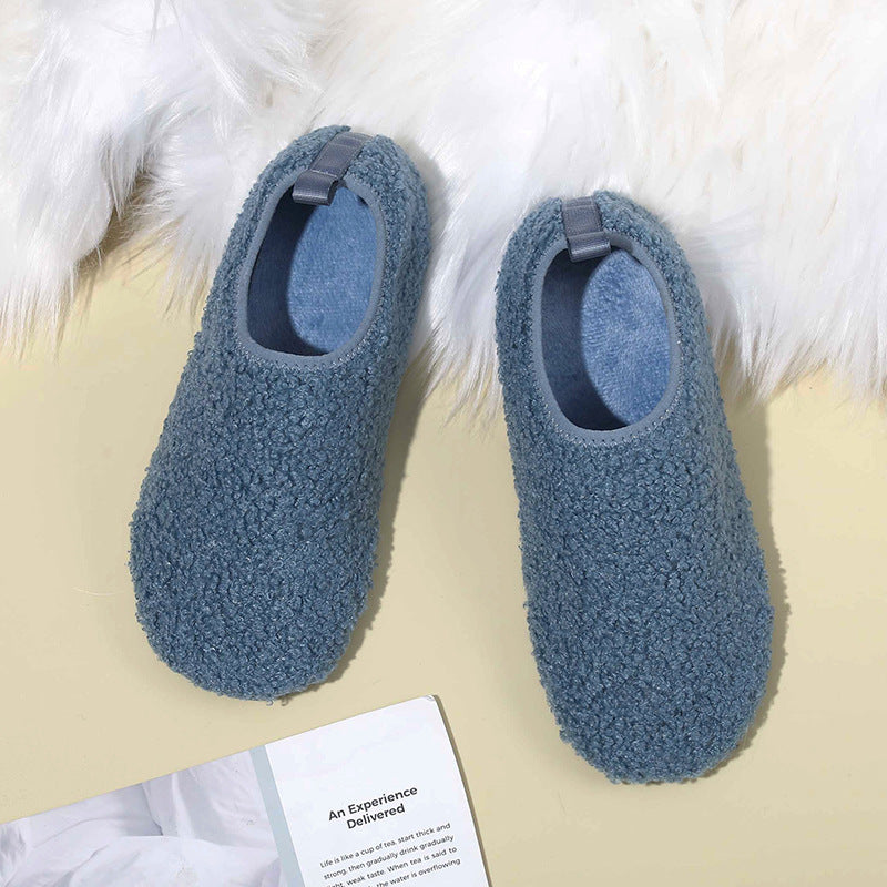 Damen Hausschuhe aus flauschigem Stoff mit rutschfester Sohle EB