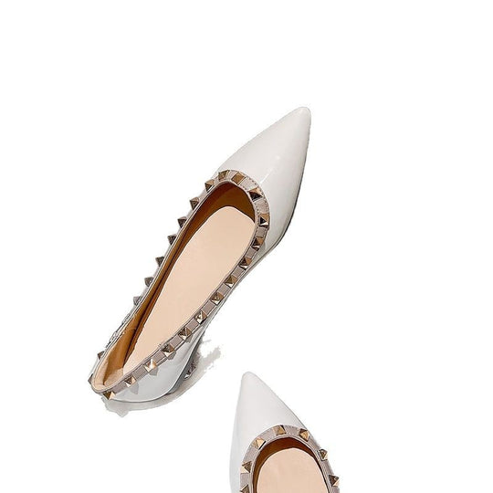 Damen spitze Ballerinas mit eleganter Nietenverzierung EB