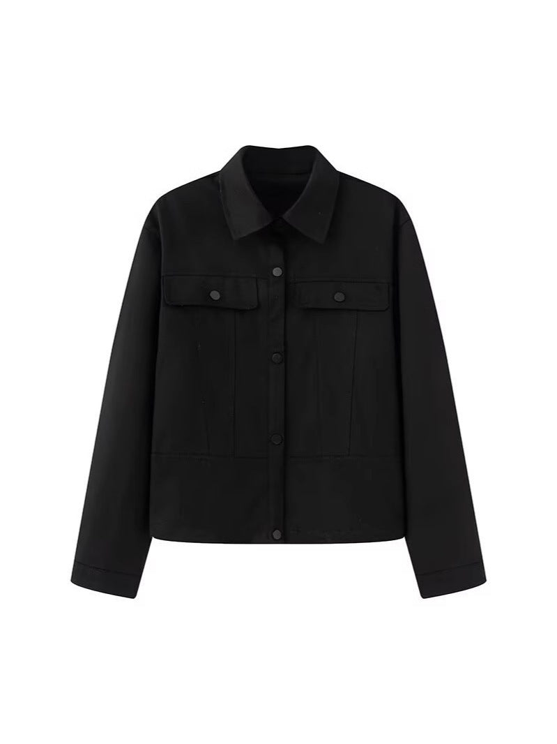 Damen modische Utility-Jacke mit großen Taschen und trendigem Schnitt EB