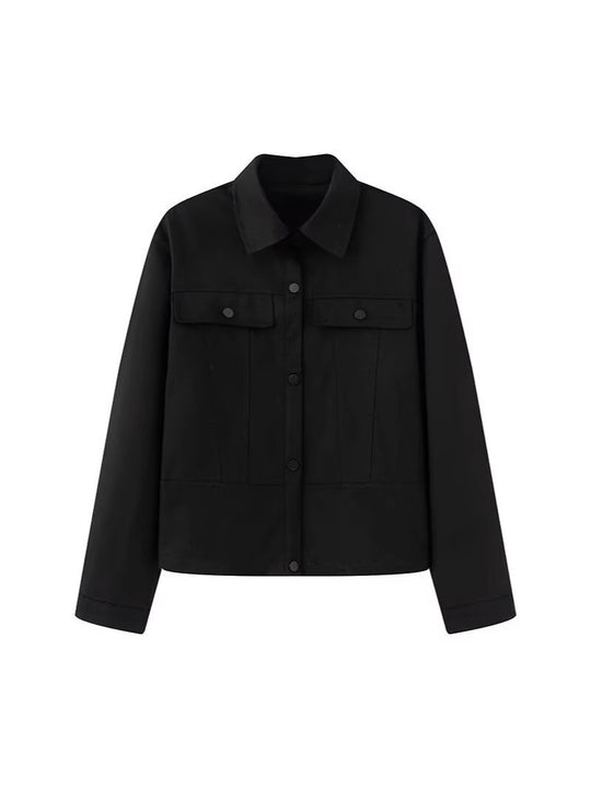 Damen modische Utility-Jacke mit großen Taschen und trendigem Schnitt EB