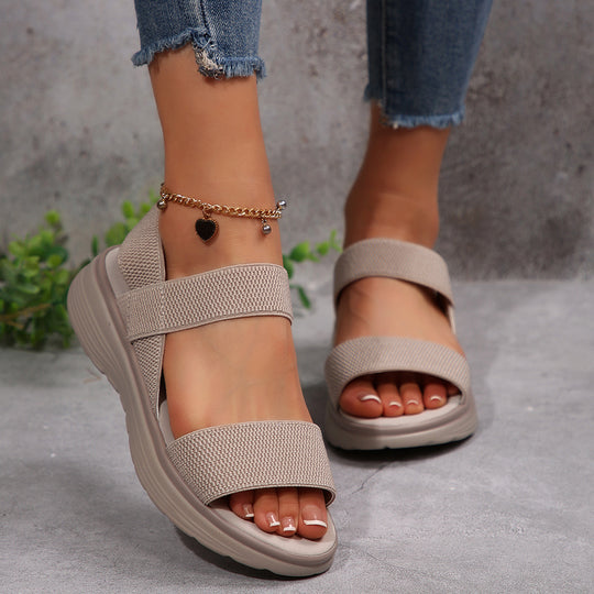 Damen Komfortable Sandalen mit atmungsaktiven Einsätzen und rutschfester Sohle EB