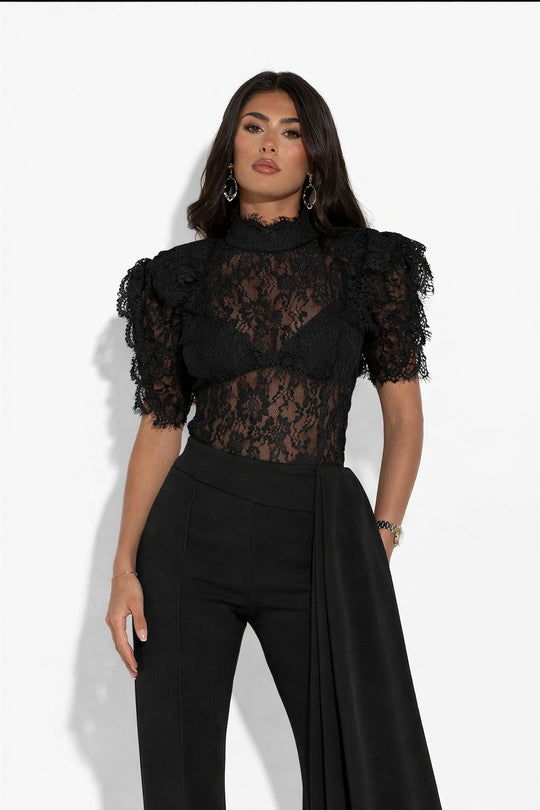 Damen Elegante Flared-Hose mit seitlichem Drapierungseffekt EB