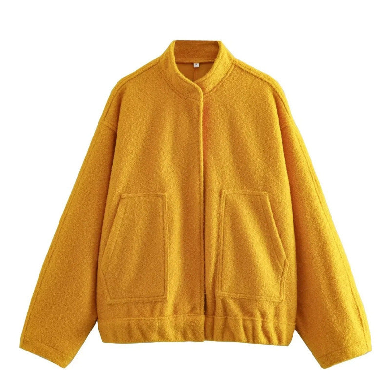 Damen coole Oversize-Jacke aus weichem Wollmix EB