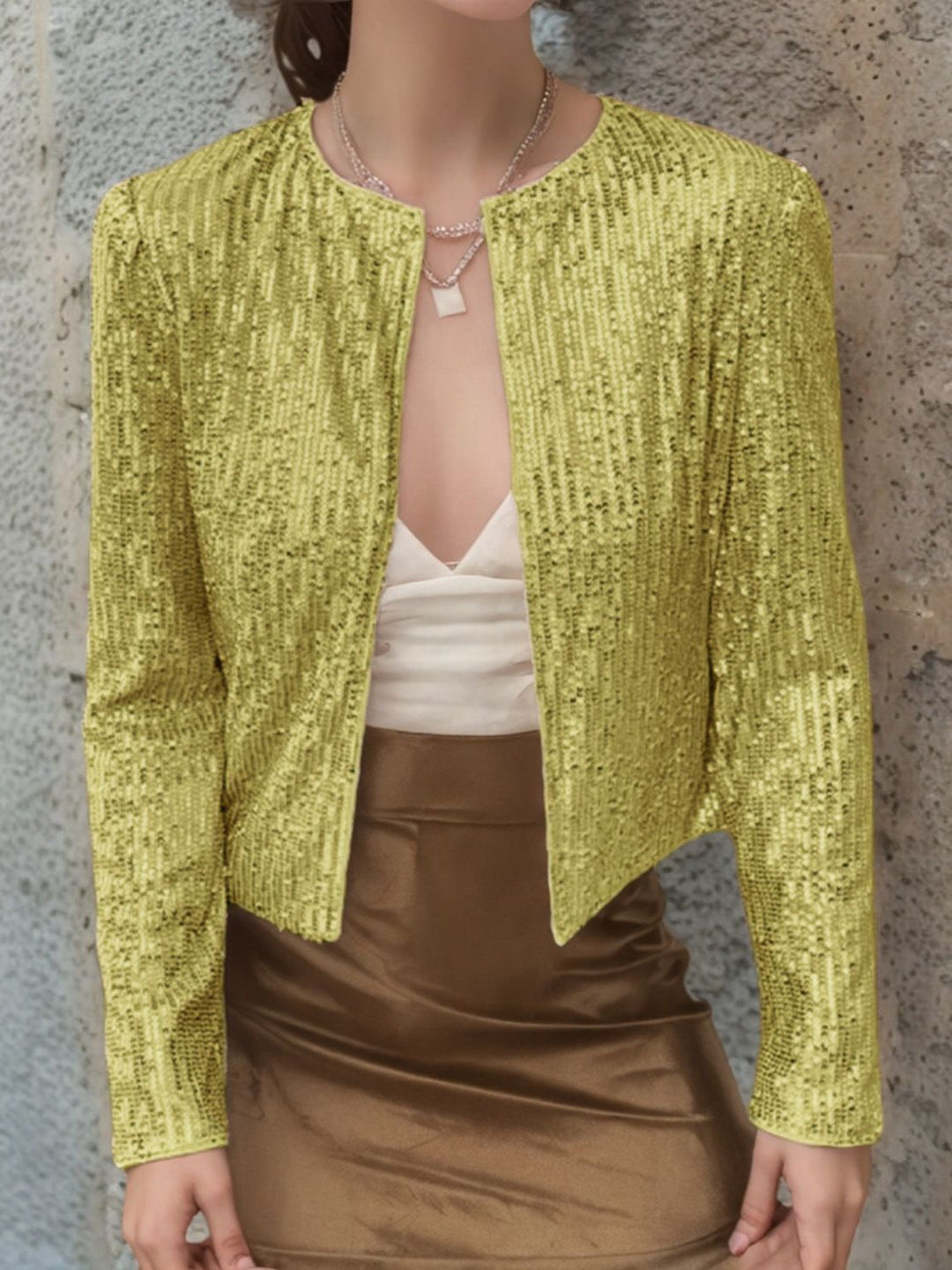 Damen Paillettenjacke Im Modernen Schnitt EB