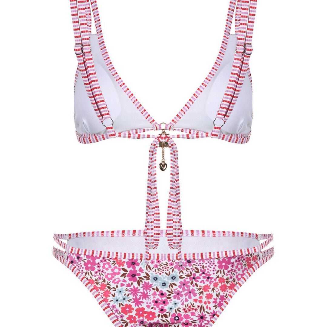 Damen Bikini-Set mit floralem Muster und verstellbaren Trägern EB