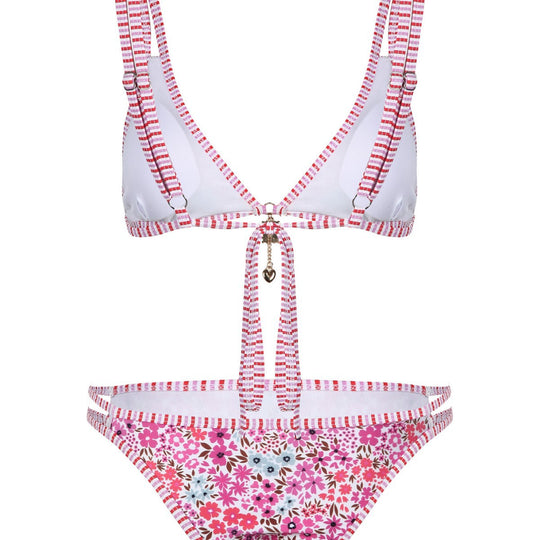 Damen Bikini-Set mit floralem Muster und verstellbaren Trägern EB