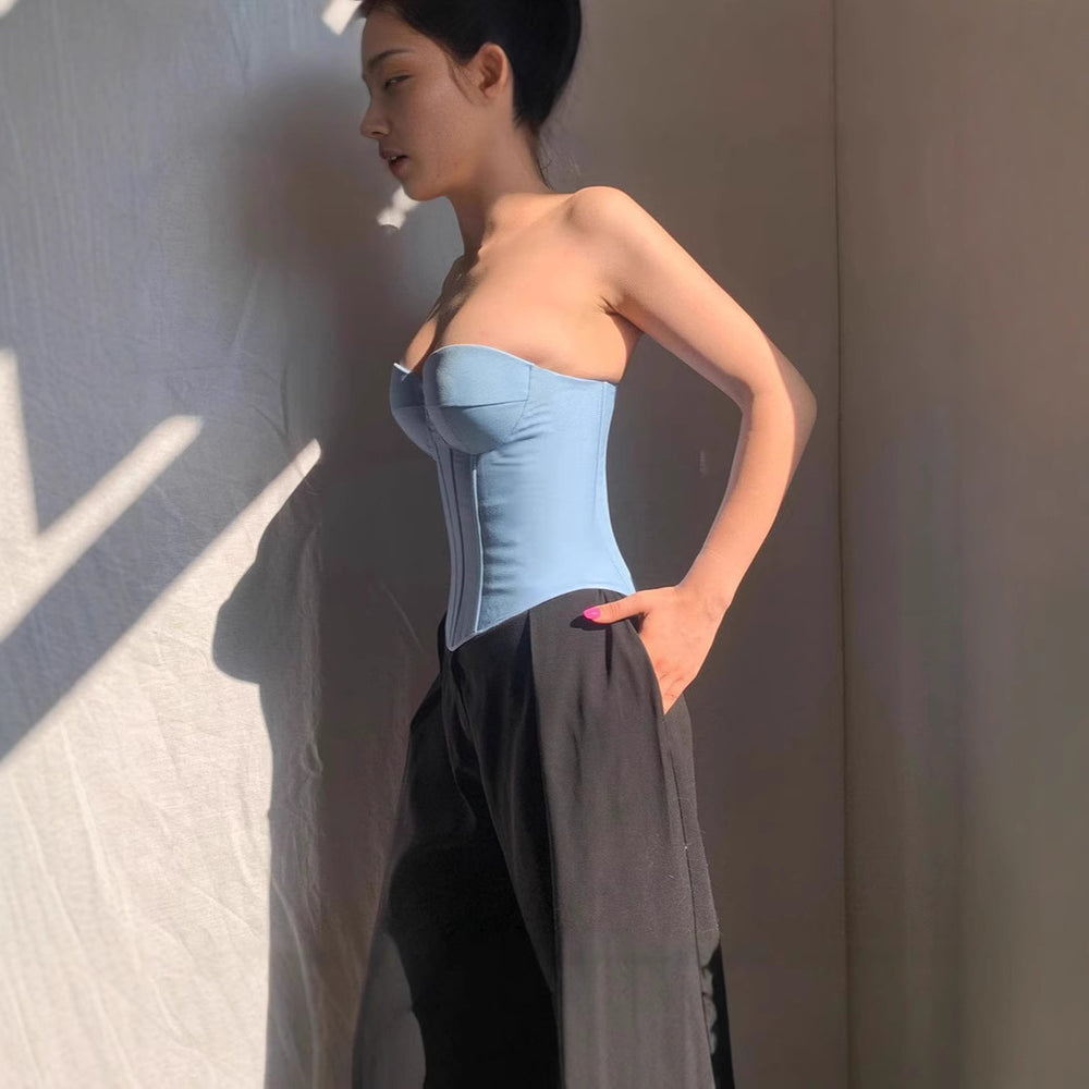 Damen Korsettoberteil mit verstärktem Bustier EB