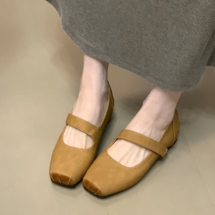 Damen Ballerinas mit verstellbarem Riemen und komfortablem Fußbett EB