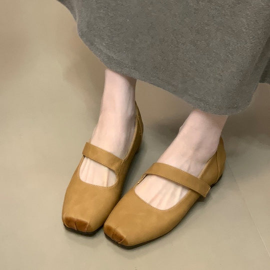 Damen Ballerinas mit verstellbarem Riemen und komfortablem Fußbett EB