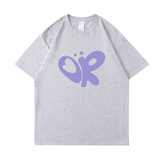 Damen lässiges T-Shirt mit einzigartigem Grafikdruck EB