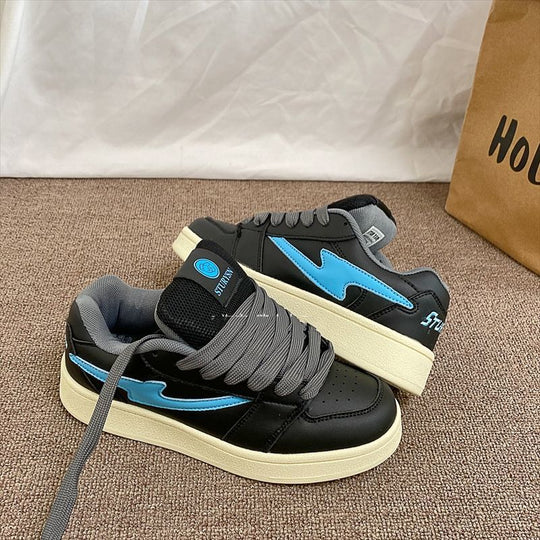 Damen modische Sneaker im sportlichen Stil mit atmungsaktiven Einsätzen EB