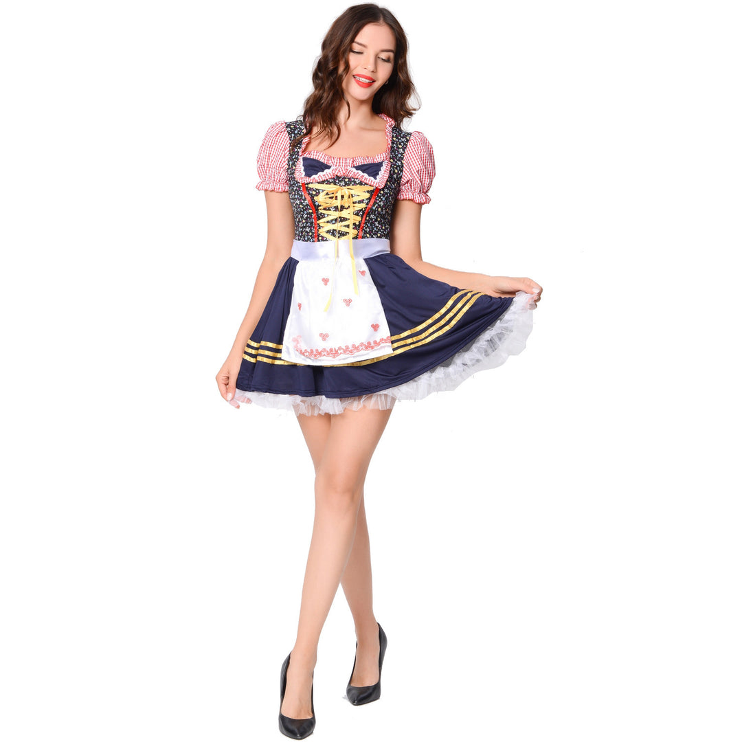 Damen Trachtenkleid mit verspielten Rüschendetails und eleganter Schürze EB