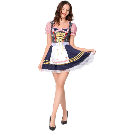 Damen Trachtenkleid mit verspielten Rüschendetails und eleganter Schürze EB