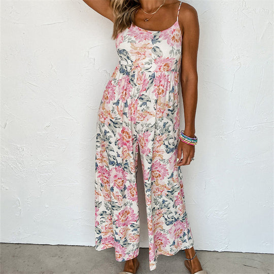 Damen Floral Maxikleid EB