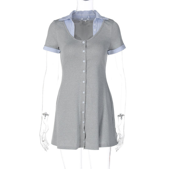 Damen Modisches Polo-Kleid EB