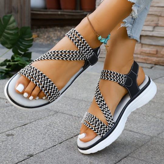 Damen Komfortable Freizeitsandalen mit atmungsaktiven Riemen EB