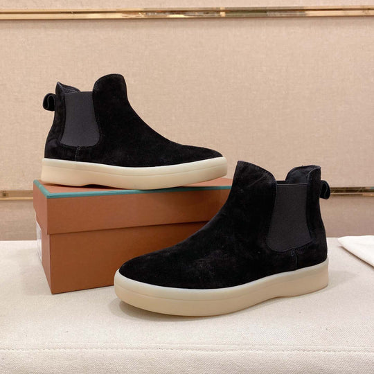 Damen Chelsea Boots aus hochwertigem Wildleder mit flexiblem Gummizug EB