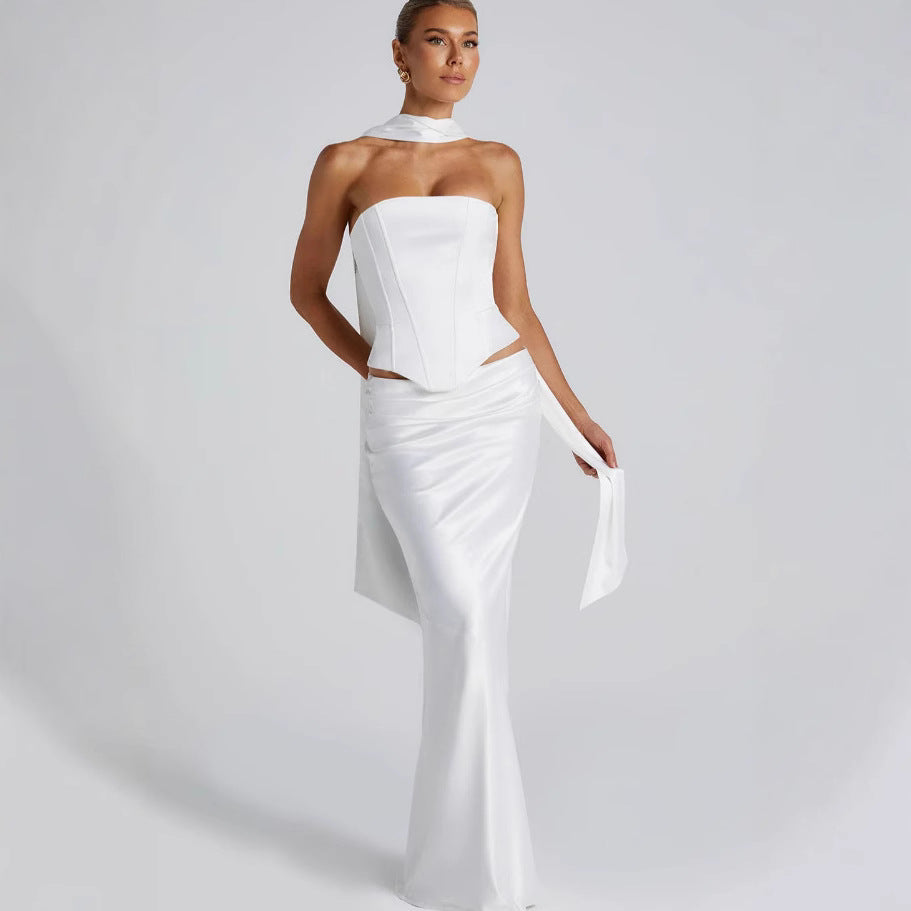 Damen Elegantes Abendkleid mit schulterfreiem Design und figurbetontem Schnitt EB