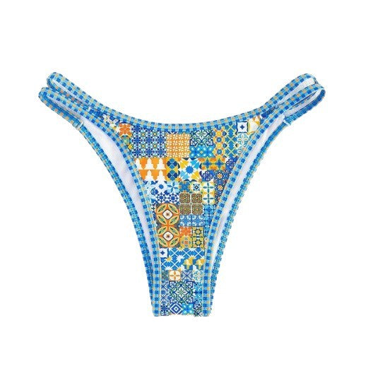 Damen Trendiger Unterteil-Bikini mit geometrischem Muster EB