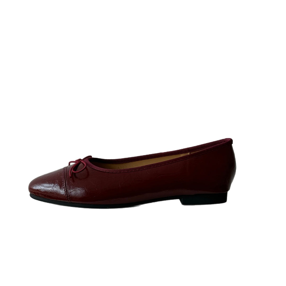 Damen Ballerinas mit schimmerndem Obermaterial und dekorativer Schleife EB