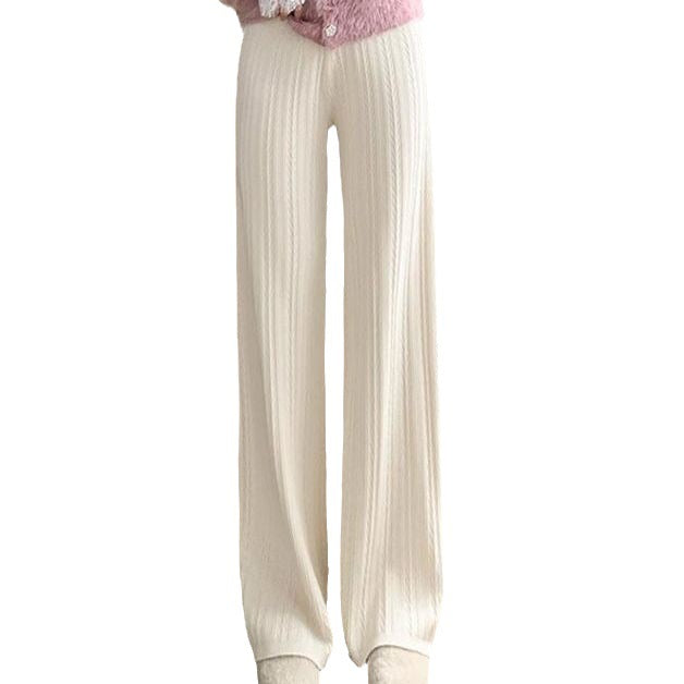 Damen Weiche Strickhose mit Zopfmuster EB