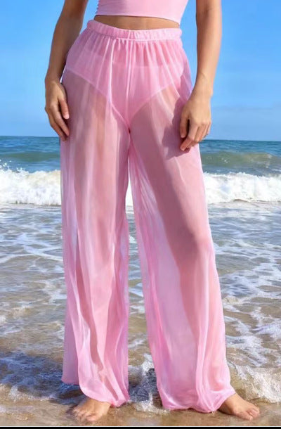 Damen Palazzohose mit eleganten transparenten Akzenten EB