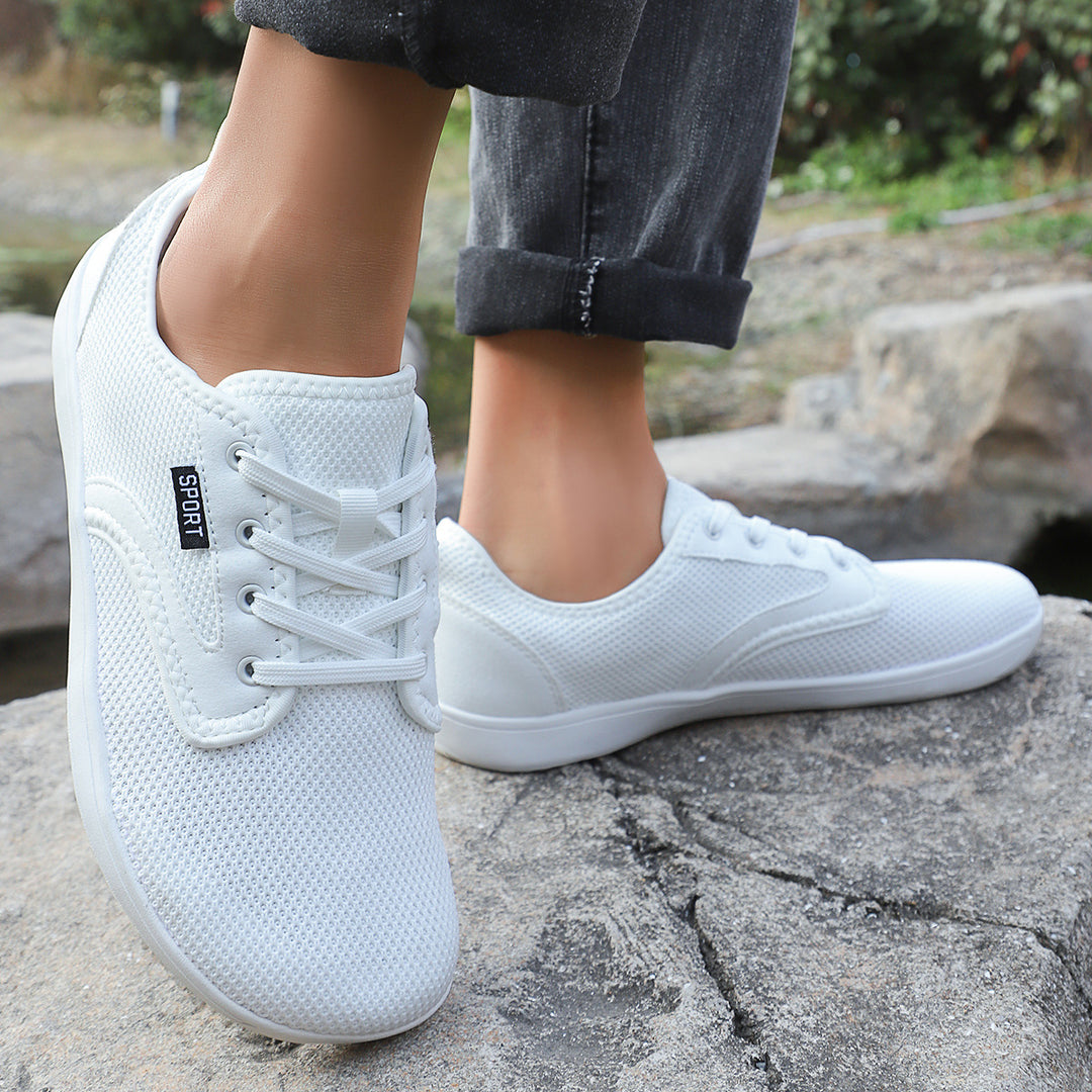Damen Sportliche Freizeit-Sneaker aus atmungsaktivem Mesh mit rutschfester Sohle EB