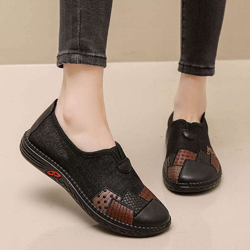 Damen komfortable Slip-On Schuhe mit einzigartigem kreativen Design EB