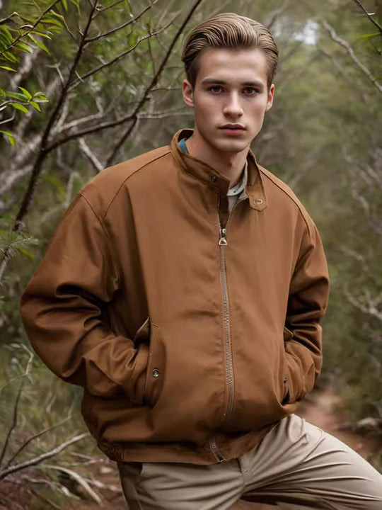 Herren lässige Outdoor-Jacke mit praktischen Taschen und atmungsaktivem Innenfutter EB