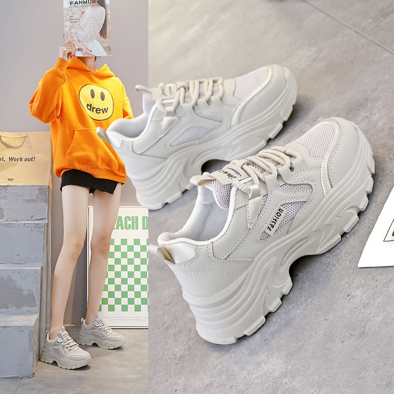 Damen Chunky Sneakers mit hochdämpfender Sohle und atmungsaktiver Oberseite EB
