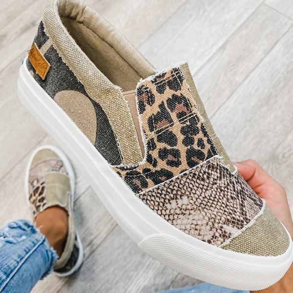 Damen modische Slip-On Sneakers mit Muster-Mix von EB