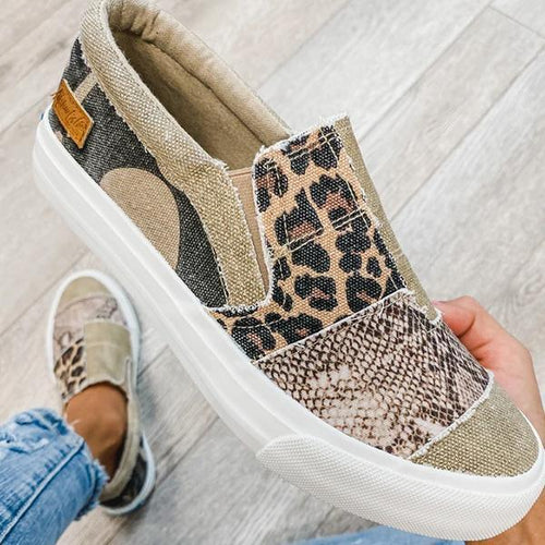 Damen modische Slip-On Sneakers mit Muster-Mix von EB