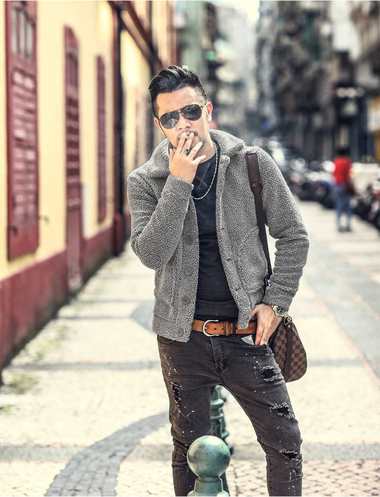 Herren gefütterte Thomaskapelle Jacke mit stilvollem Knopfverschluss und lässigem Design EB