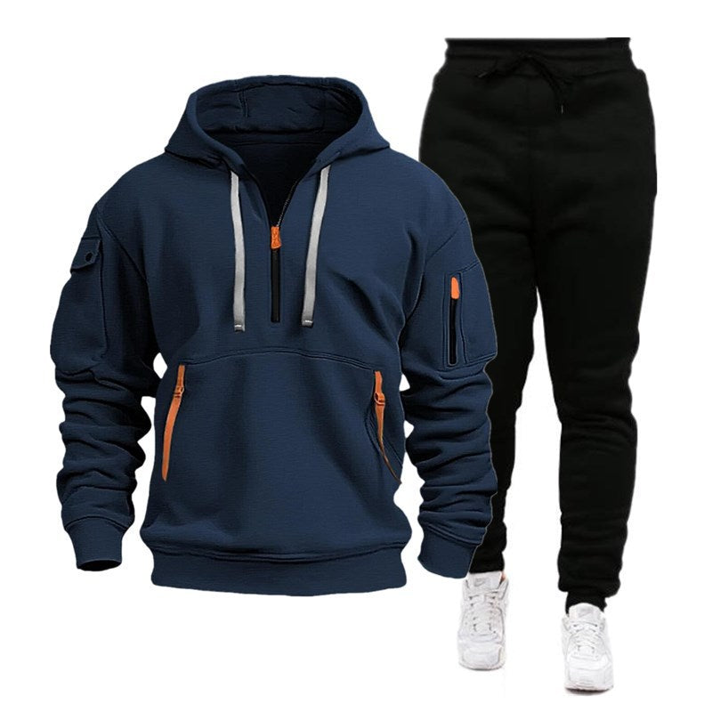 Herren sportliches Hoodie- und Jogginghosen-Set EB