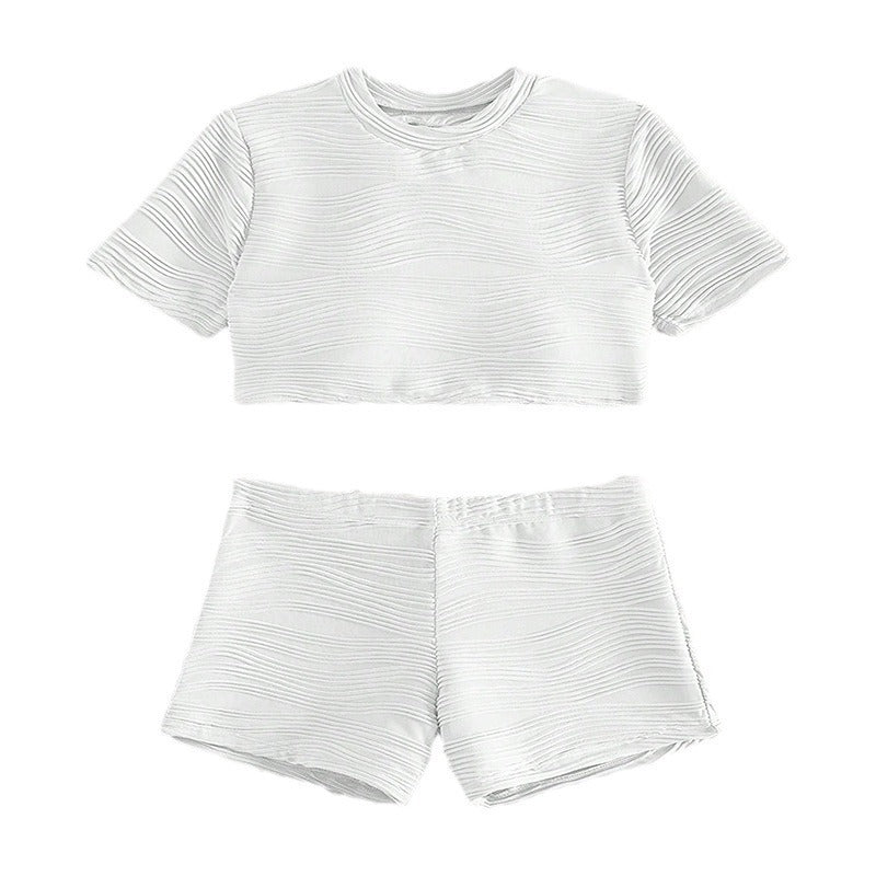 Damen Sport Crop-Top und Shorts Set EB
