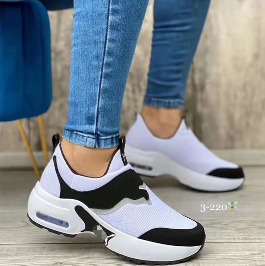 Damen Komfort-Sneaker mit atmungsaktivem Mesh-Obermaterial und gepolsterter Sohle EB