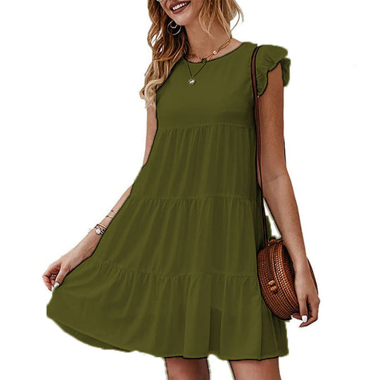 Damen Freizeitkleid mit Volant-Detail und schickem Schnitt EB